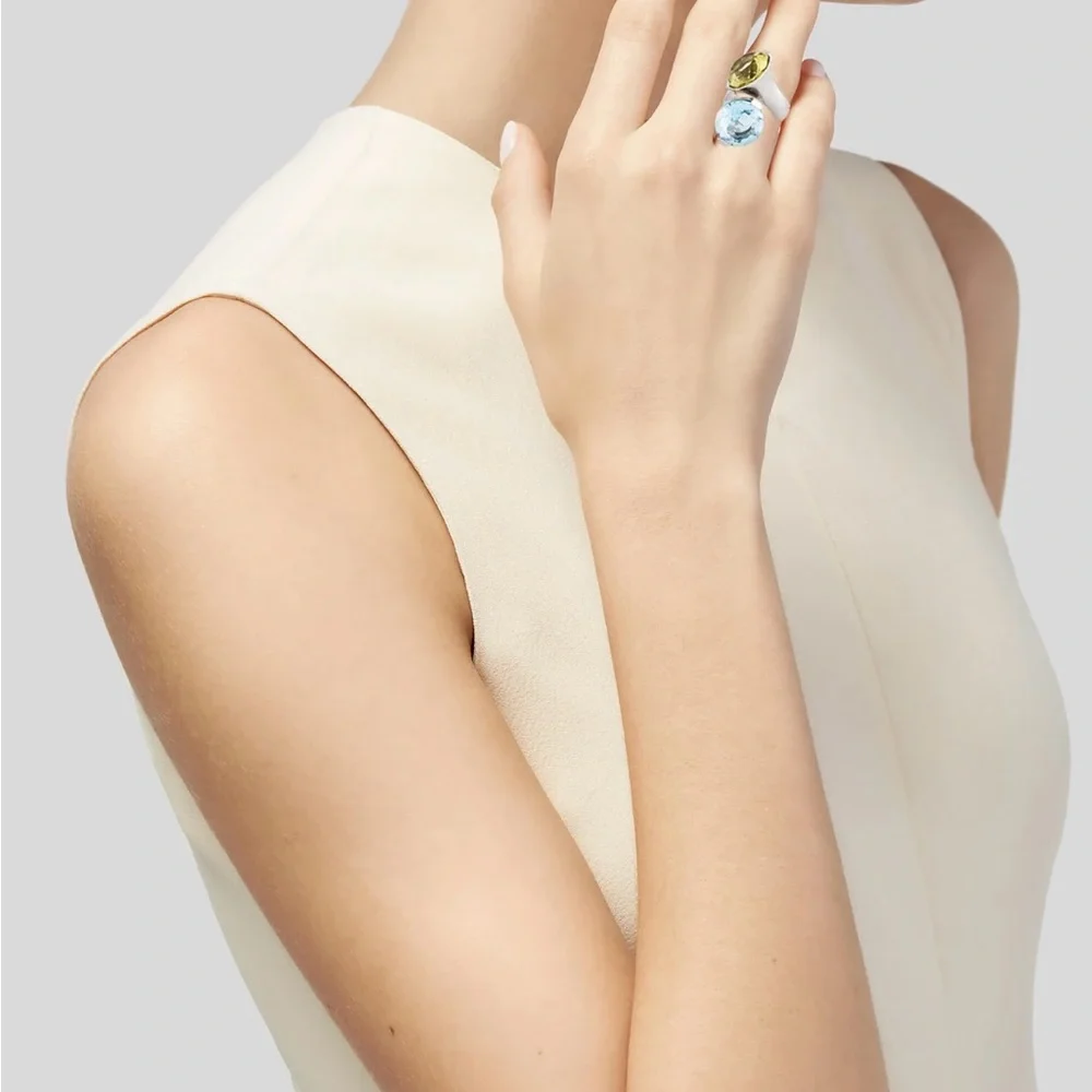 Pianegonda Topaz and Citrine Cocktail Ring - Picture 5 of 6